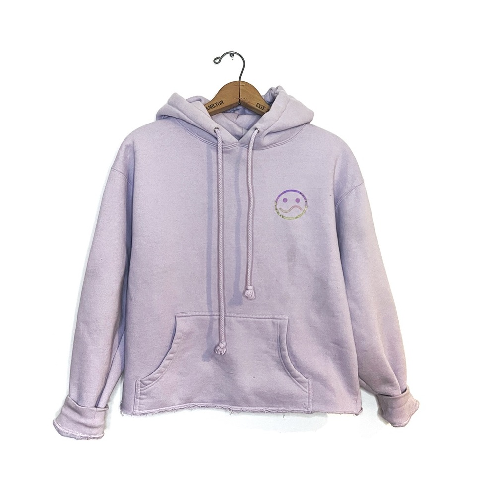 Purple Squiggly Face Hoodie